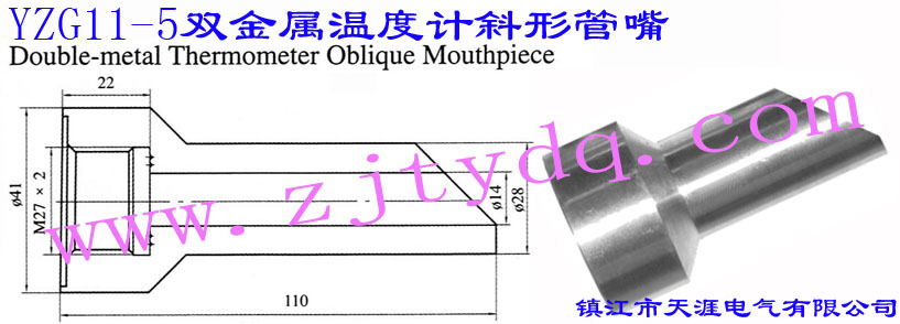 YZG11-5 �p���ٜض�Ӌ(j��)б�ι���Double-metal Thermometer Oblique Mouthpiece